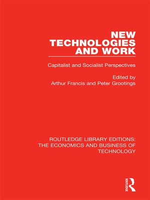 cover image of New Technologies and Work